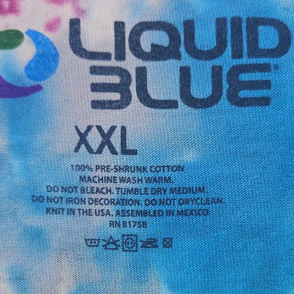 Grateful Dead Bertha Original 1995 Tie Dye Liquid Blue rock L/s T-Shirt 2XL NWT - Picture 6 of 7